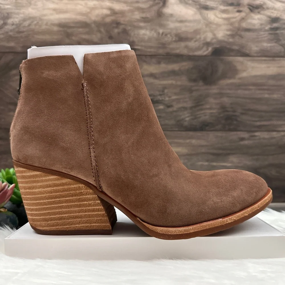 NIB Kork Ease Chandra Suede Leather Ankle Bootie Boots 9M 40.5 Brown - Picture 7 of 13